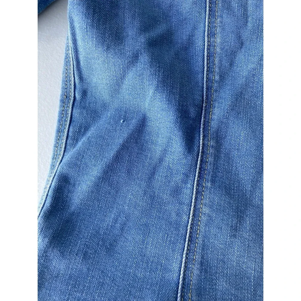 Cat & Jack Denim Jean Jacket Kids XL 14/16 Medium Wash Blue Trucker Snap Front.